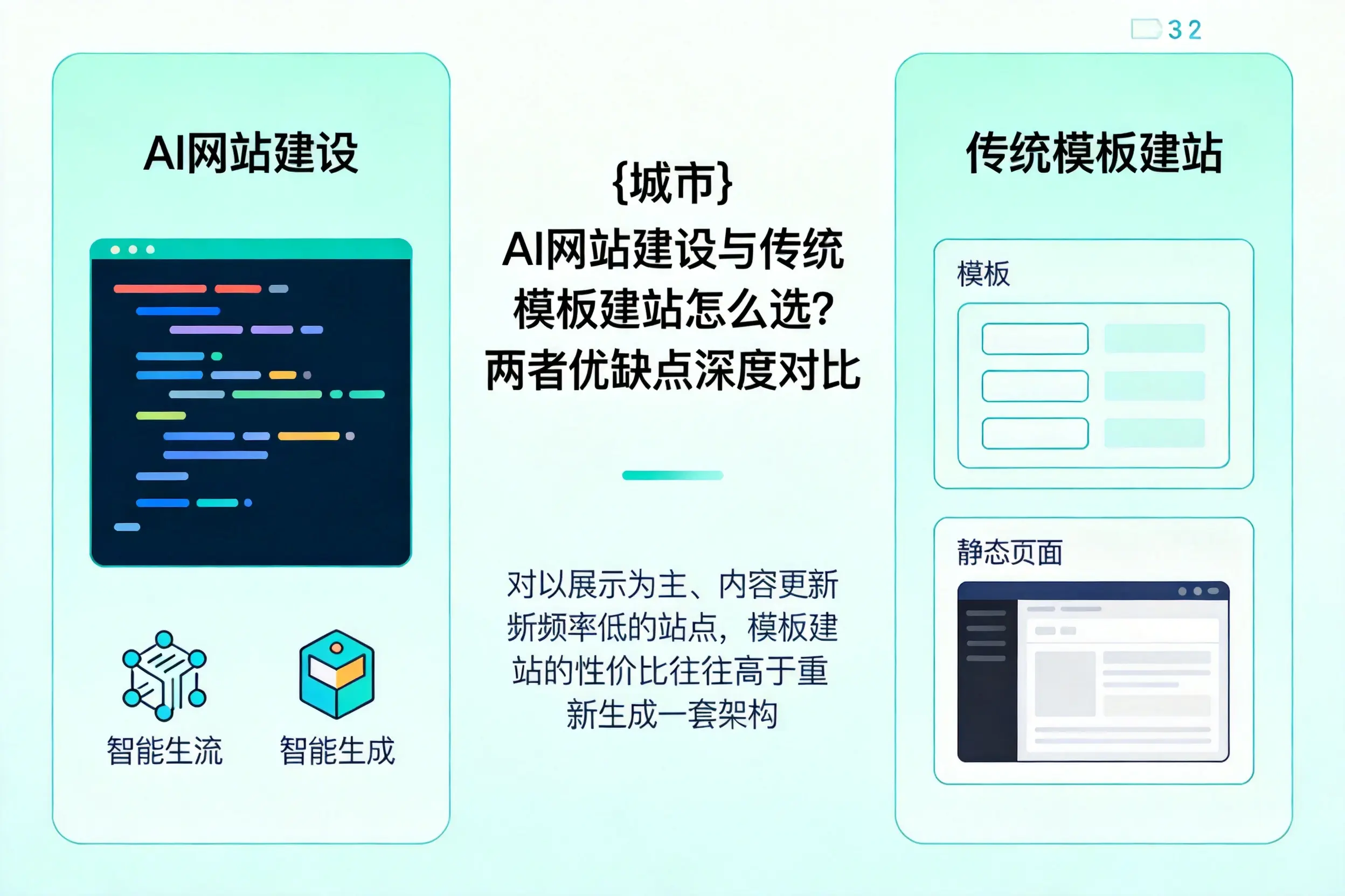 云南AI网站建设与传统模板建站怎么选?两者优缺点深度对比