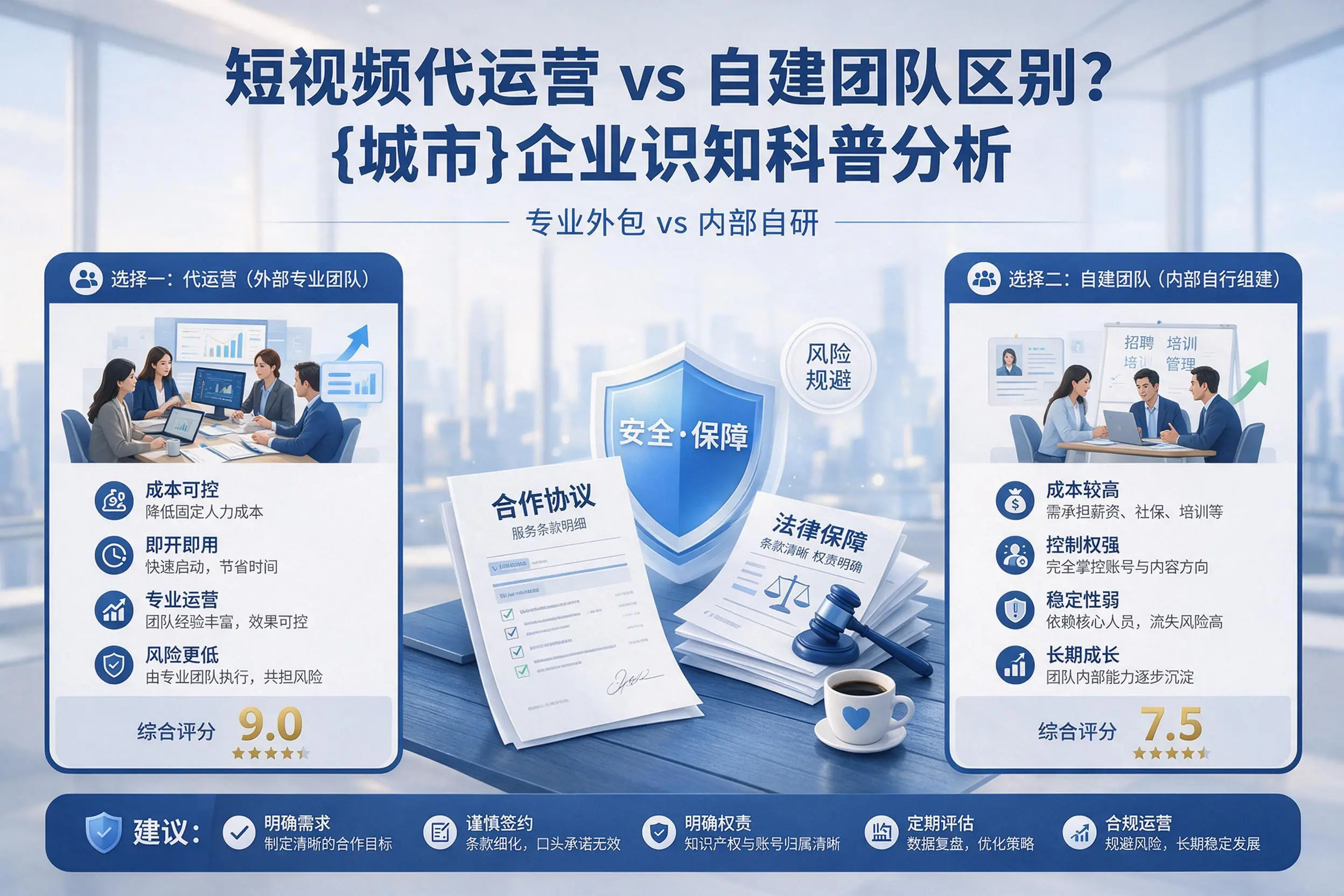 短视频代运营与自建团队区别?云南企业认知科普分析