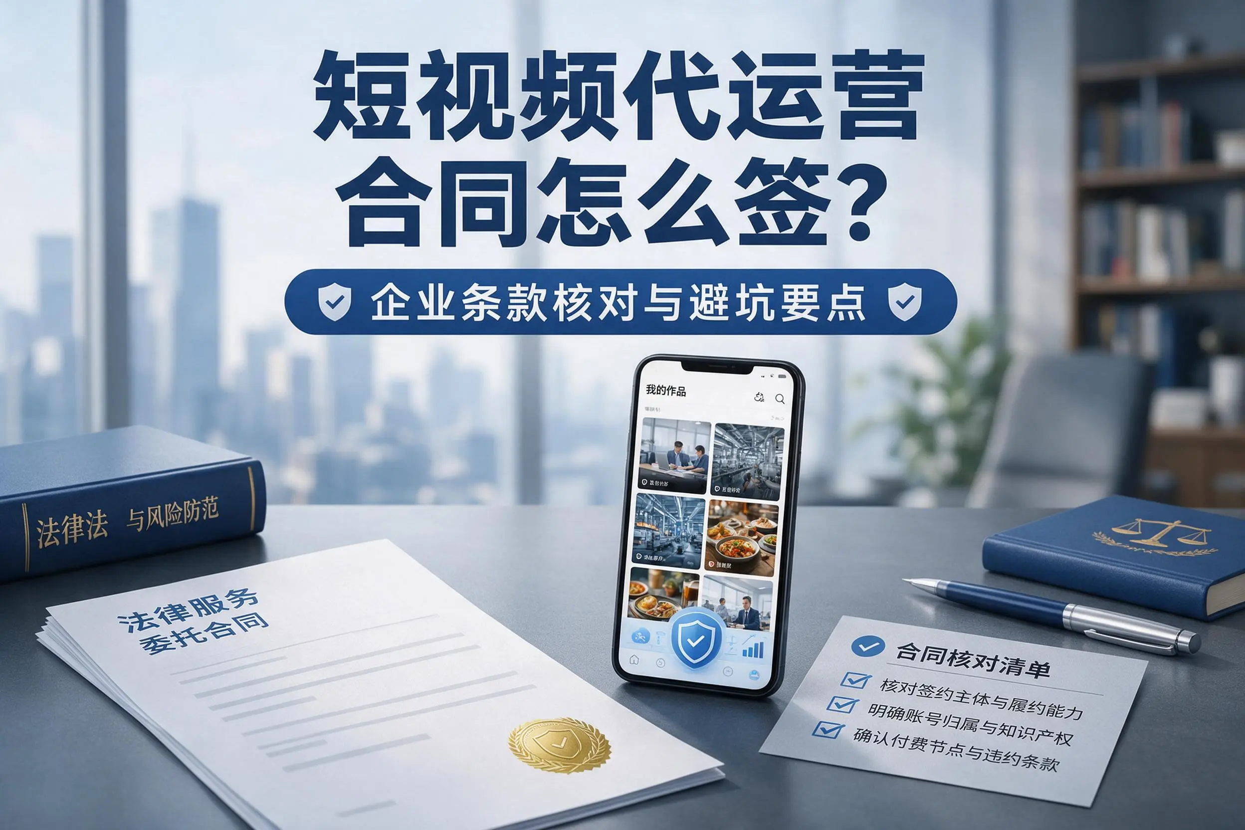 短视频代运营合同怎么签？云南企业条款核对与避坑要点