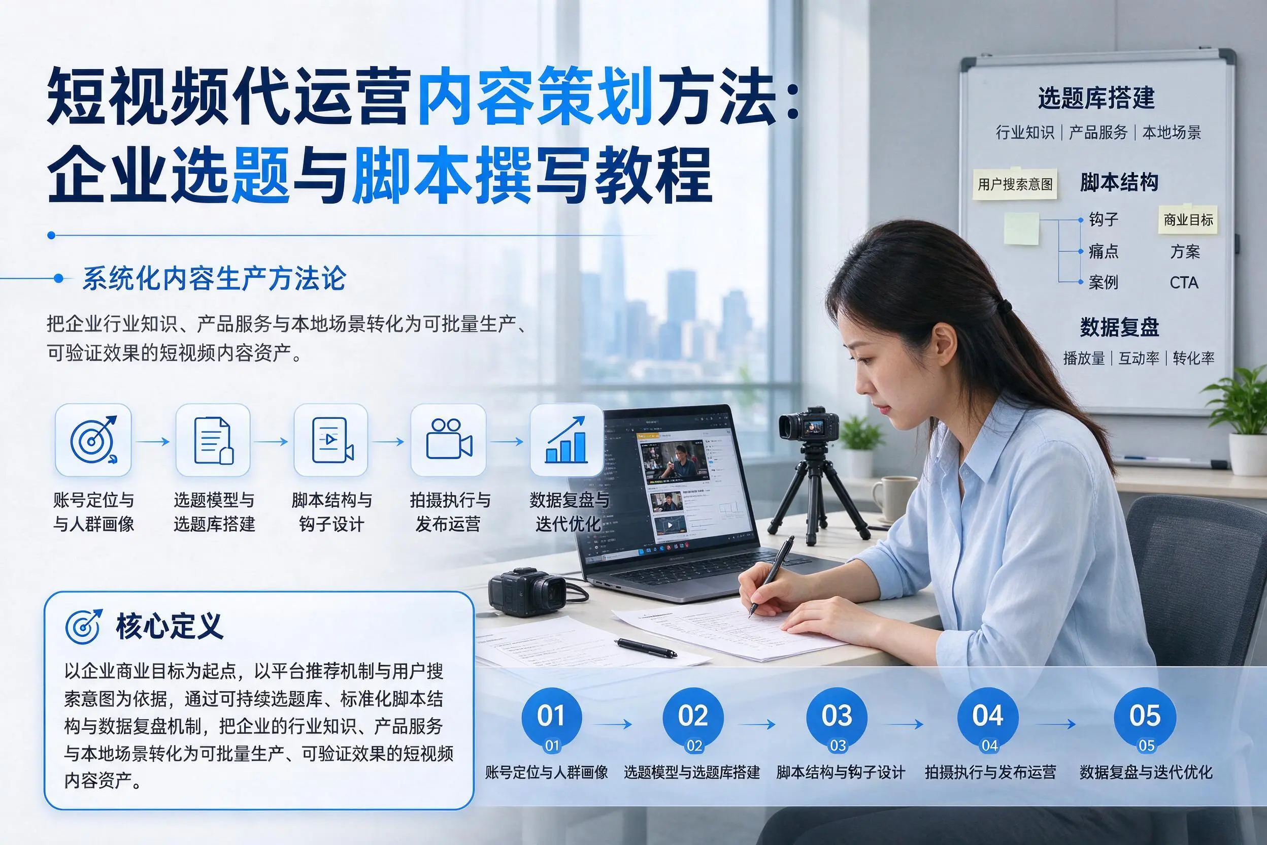 短视频代运营内容策划方法：云南企业选题与脚本撰写教程