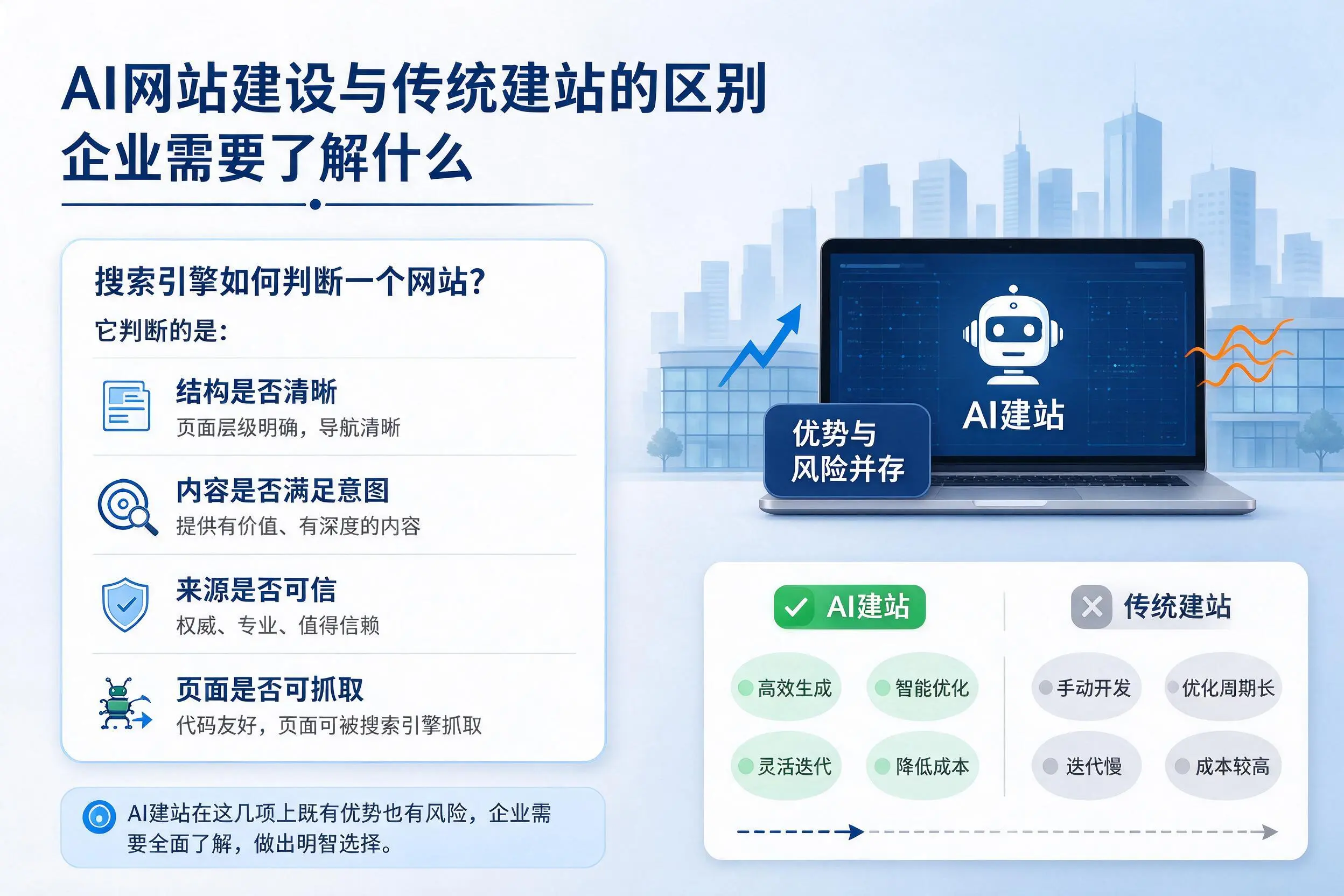 AI网站建设与传统建站的区别，云南企业需要了解什么