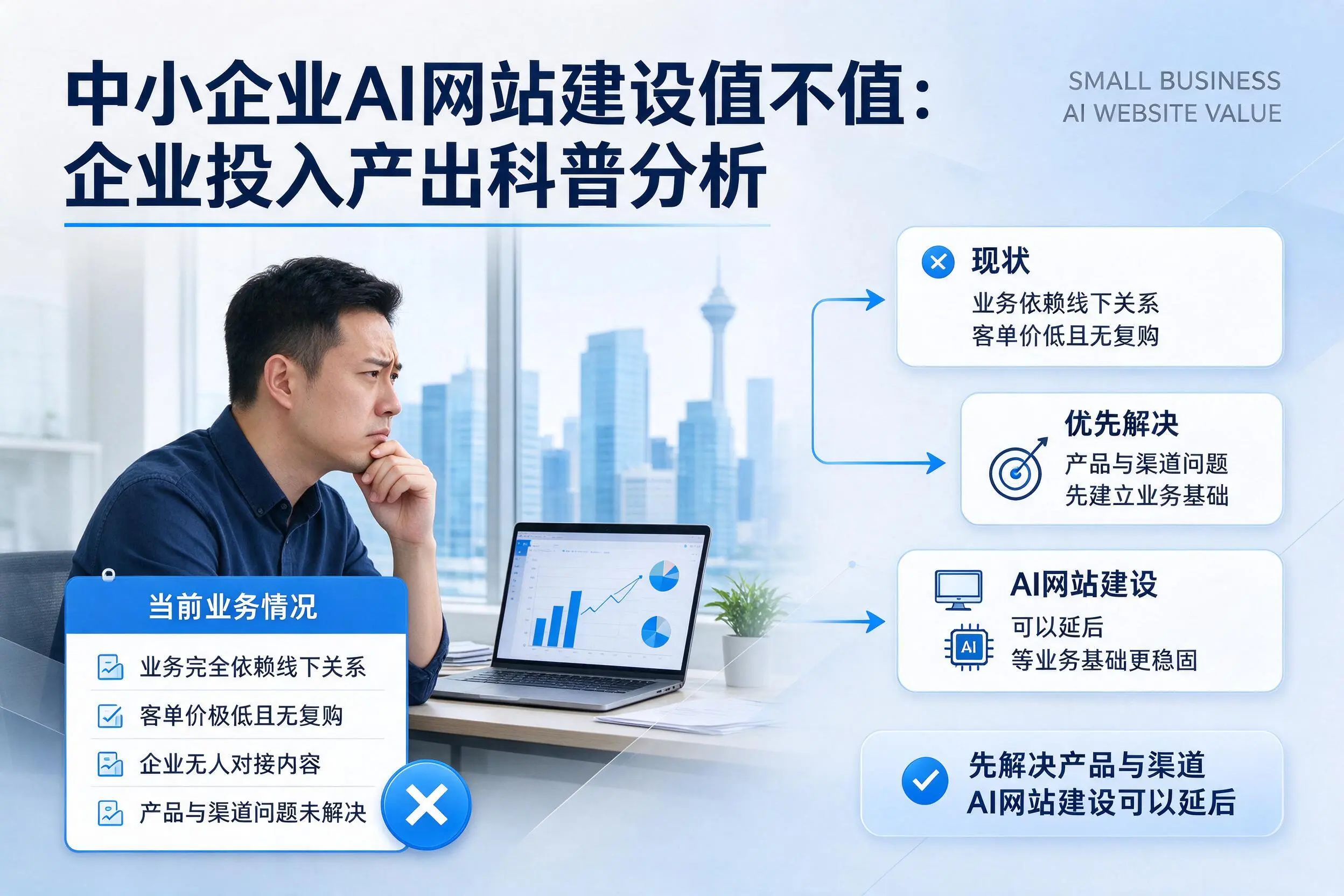 中小企业AI网站建设值不值：云南企业投入产出科普分析