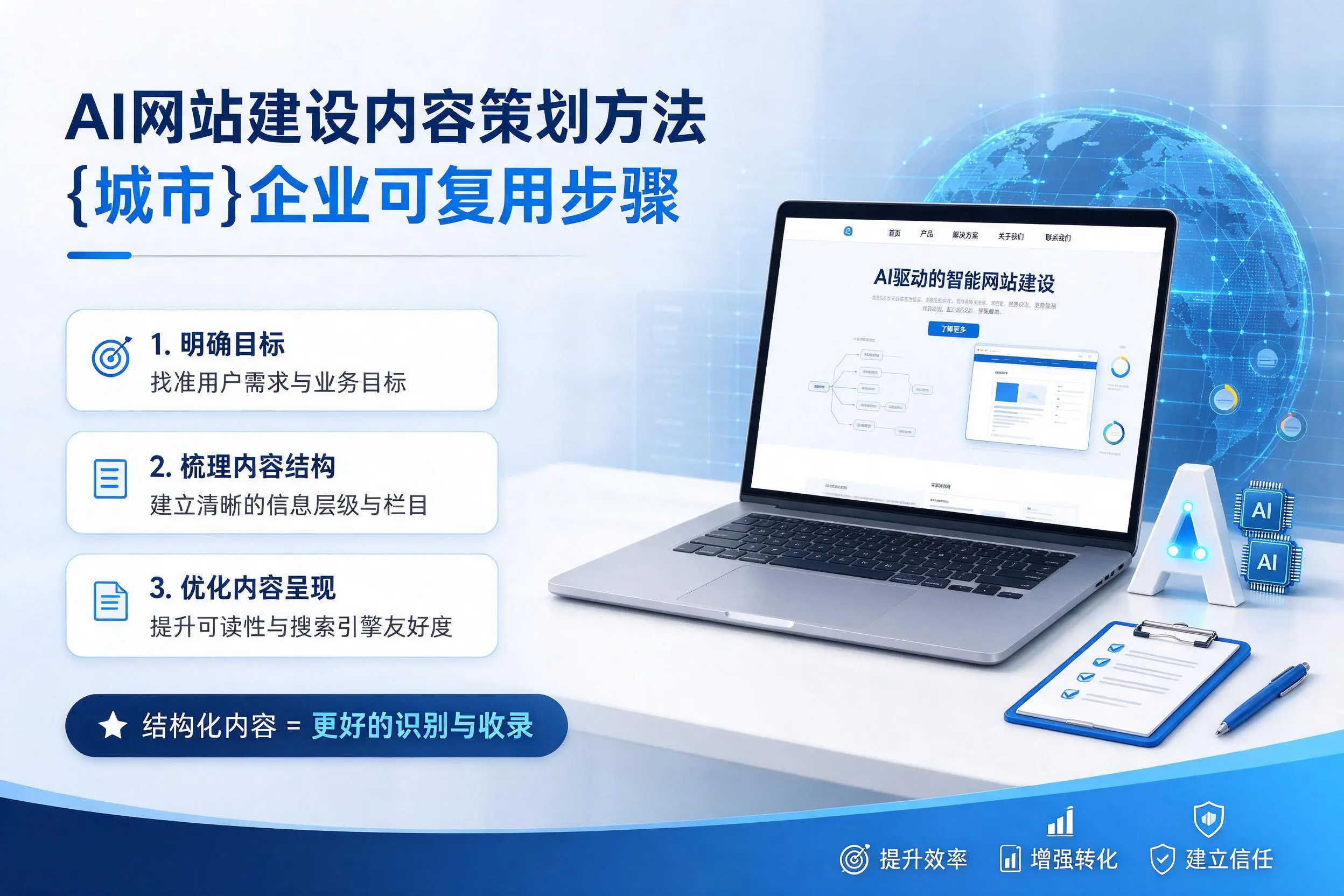 AI网站建设内容策划方法，云南企业可复用步骤