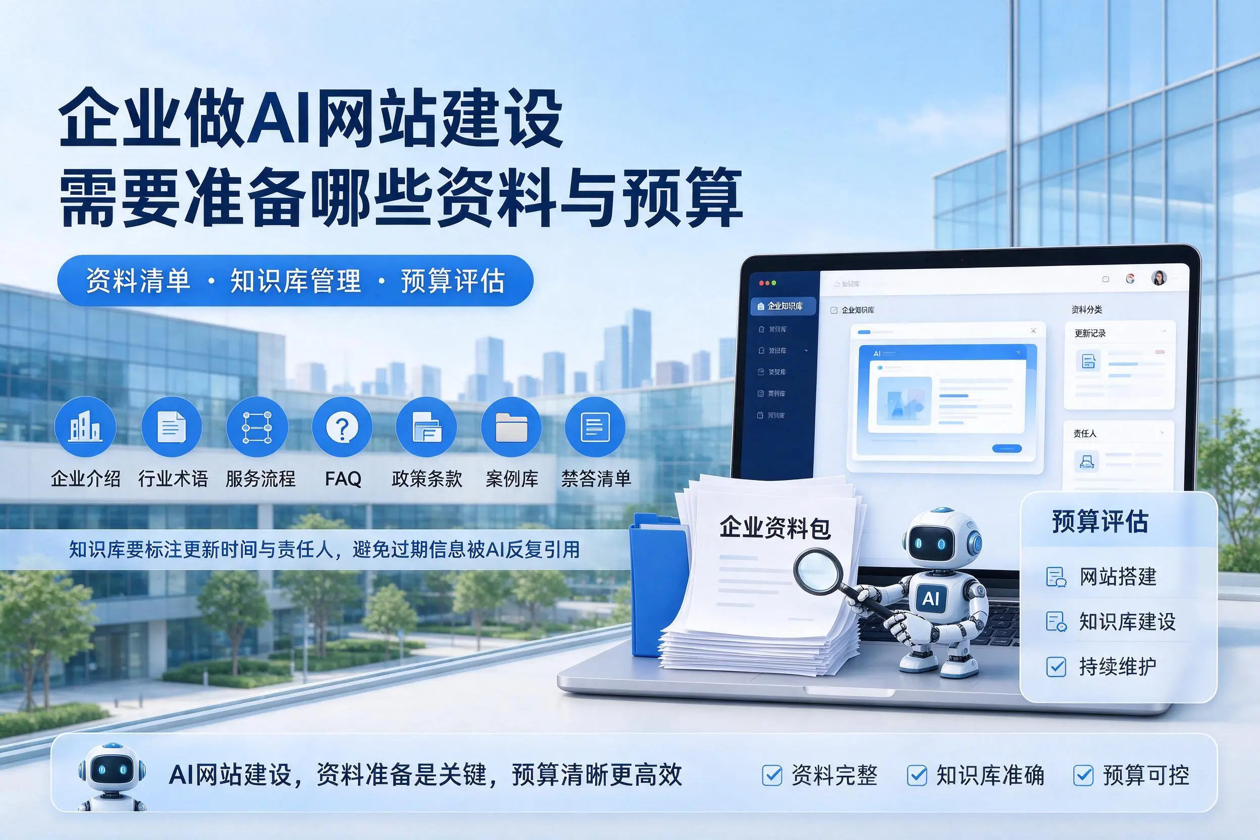 云南企业做AI网站建设需要准备哪些资料与预算