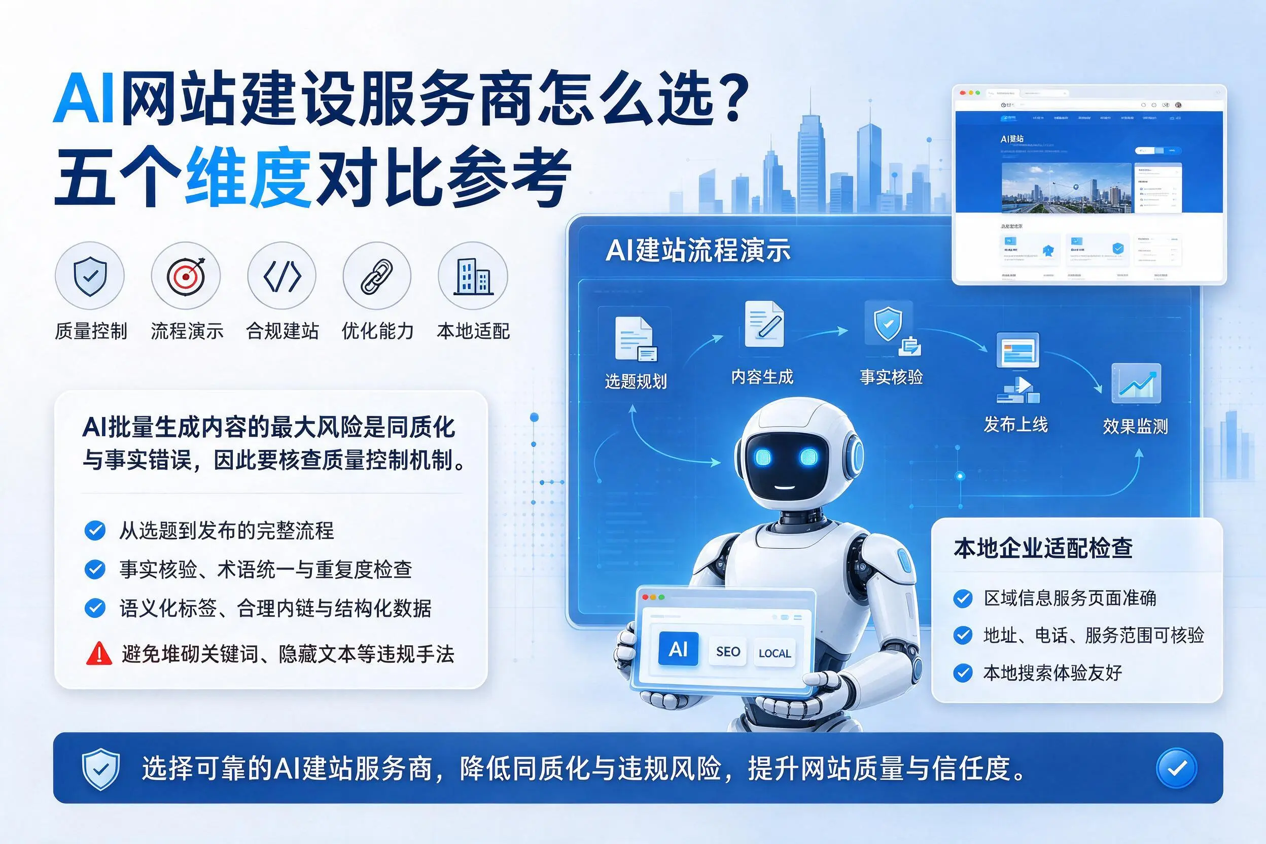 云南AI网站建设服务商怎么选?五个维度对比参考
