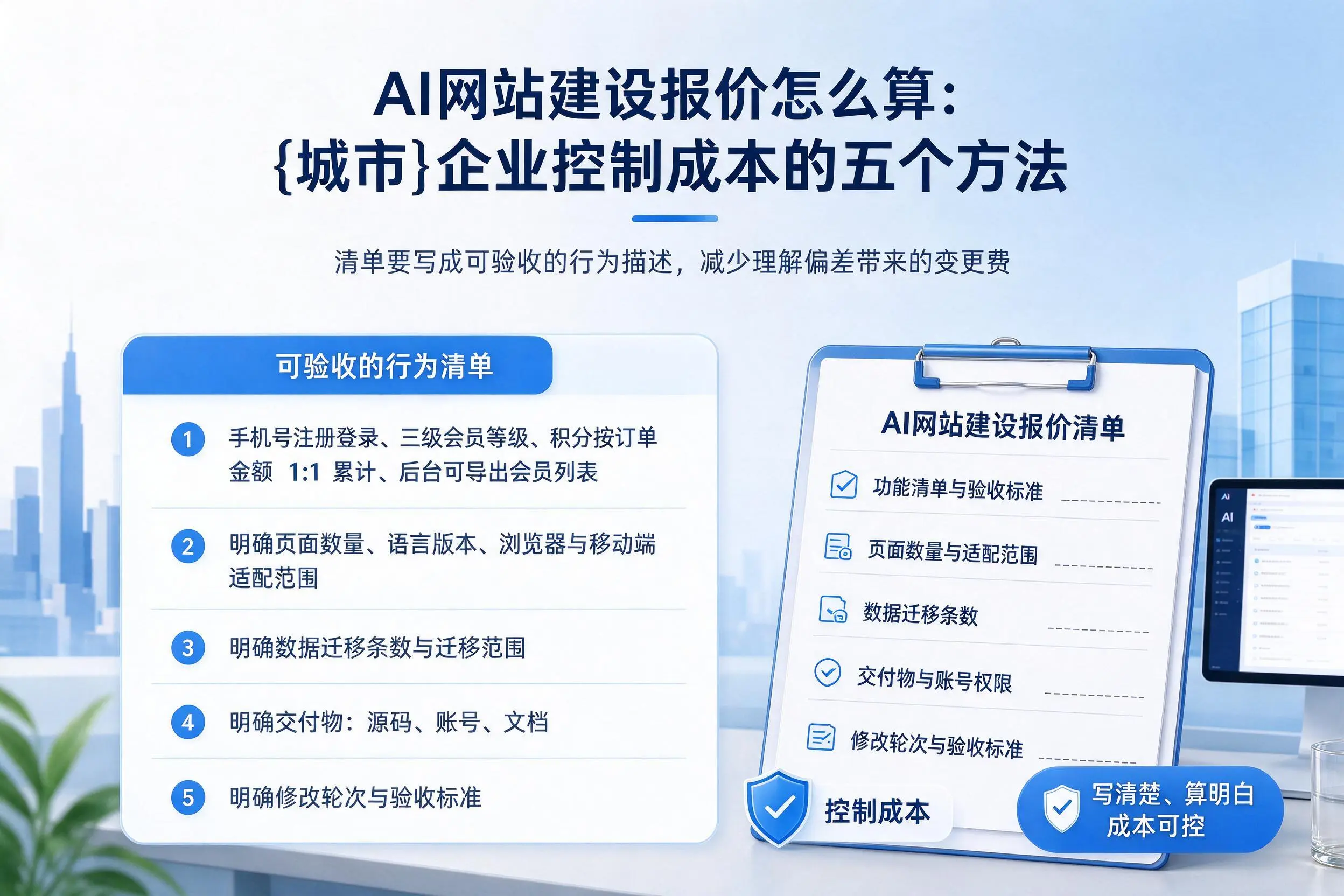 AI网站建设报价怎么算:云南企业控制成本的五个方法