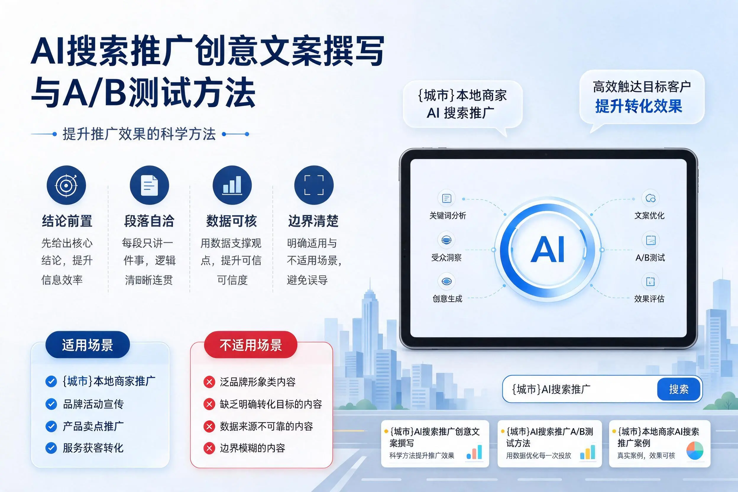 云南AI搜索推广创意文案撰写与A/B测试方法